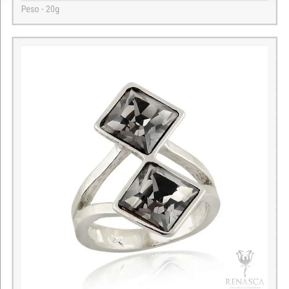 Swarovski authentic Crystals White Rhodium plated